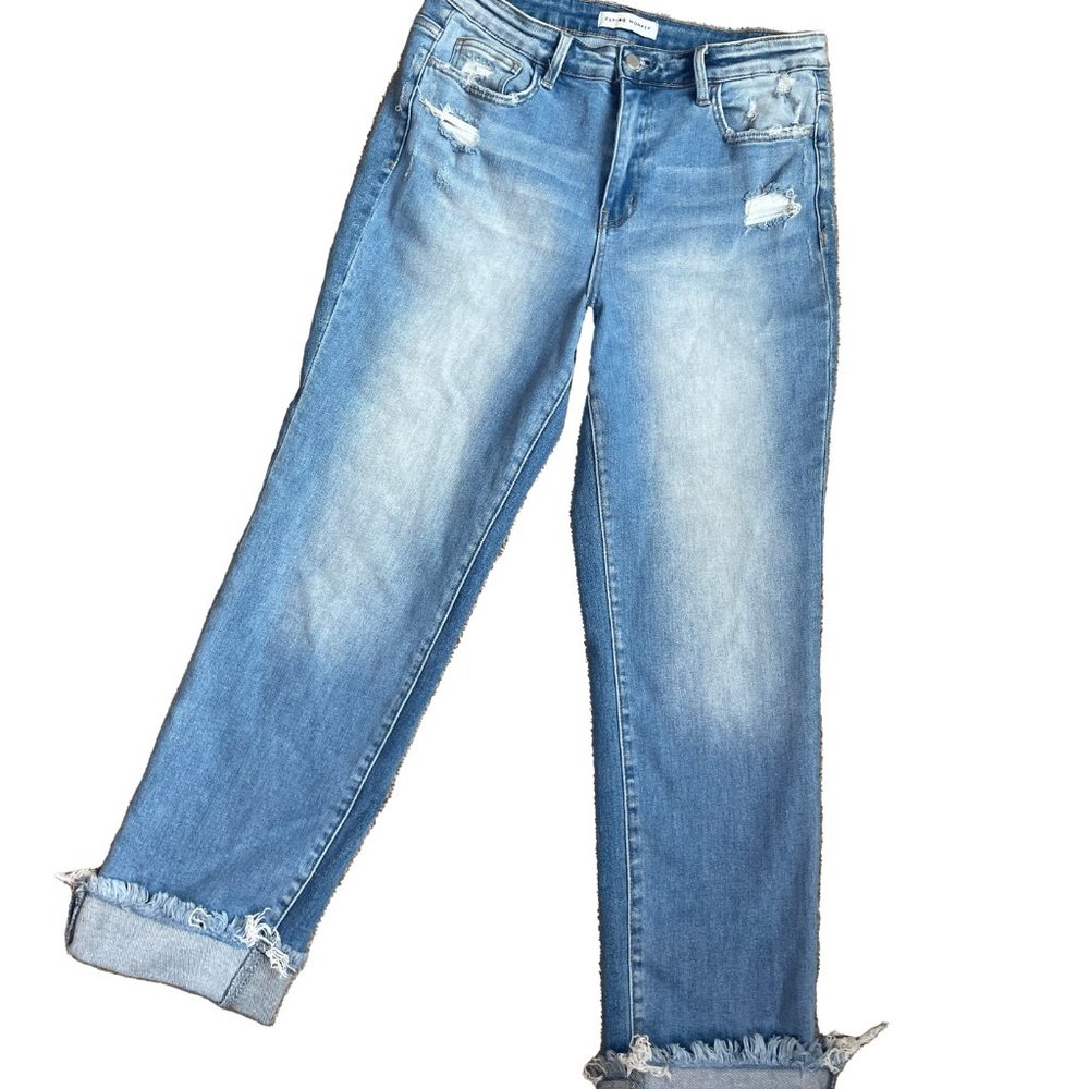 Flying Monkey Distressed Jeans Size 30 - Stay Oldtown High Rise Straight Jeans